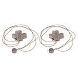 2 PCS Curtain Tiebacks Simple Resin Carving Binding Rope Curtain Strap Buckle Accessories - Front View