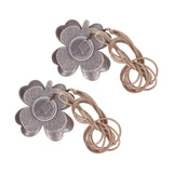 2 PCS Curtain Tiebacks Simple Resin Carving Binding Rope Curtain Strap Buckle Accessories - Rear View