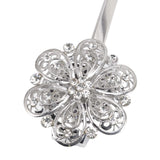 2Pcs Crystal Curtain Magnetic Tieback Stainless Steel Elegant Flower Curtain Clips Buckle for Living Room Bedroom - Extra Image