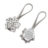 2Pcs Magnetic Curtain Tiebacks Stretchy Sparkling Crystal Flower Curtain Buckle Clips Stainless Wire Curtain Bind