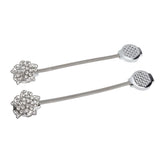 2Pcs Magnetic Curtain Tiebacks Stretchy Sparkling Crystal Flower Curtain Buckle Clips Stainless Wire Curtain Bind