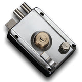 Exterior Gate Lock Stainless Steel Copper Lock Core Left Open with Edge Security Prevent Theft Old Gate Lock - Front View