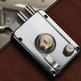 Exterior Gate Lock Stainless Steel Copper Lock Core Left Open with Edge Security Prevent Theft Old Gate Lock