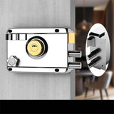 Exterior Gate Lock Stainless Steel Copper Lock Core Left Open with Edge Security Prevent Theft Old Gate Lock