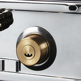 Exterior Gate Lock Stainless Steel Copper Lock Core Left Open with Edge Security Prevent Theft Old Gate Lock
