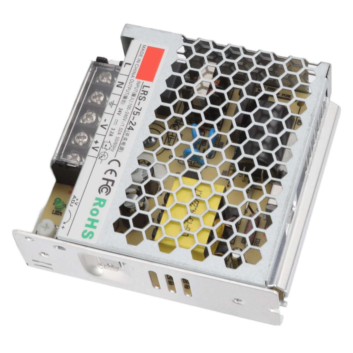 24V Switching Power Supply 3.2A Pure Copper Power Supply Transformer Adapter for Military Equipment 100‑240V