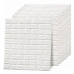 3D Wallpaper Self Adhesive Waterproof Cuttable Odorless Faux Brick Wall Panel for Living Room Bedroom White 10pcs
