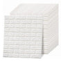 3D Wallpaper Self Adhesive Waterproof Cuttable Odorless Faux Brick Wall Panel for Living Room Bedroom White 10pcs