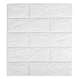 3D Wallpaper Self Adhesive Waterproof Cuttable Odorless Faux Brick Wall Panel for Living Room Bedroom White 10pcs