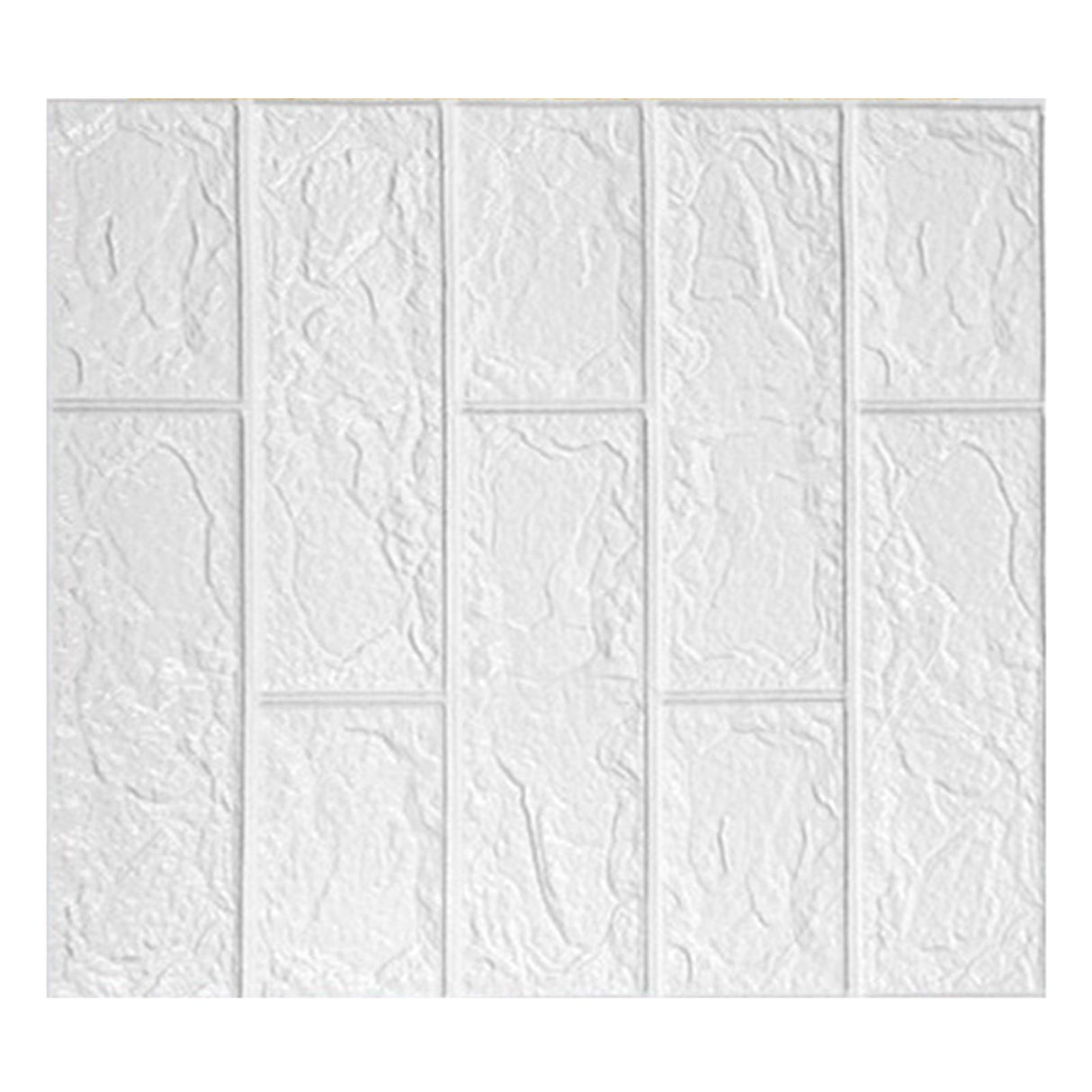 3D Wallpaper Self Adhesive Waterproof Cuttable Odorless Faux Brick Wall Panel for Living Room Bedroom White 10pcs