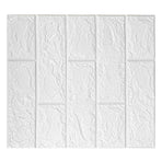 3D Wallpaper Self Adhesive Waterproof Cuttable Odorless Faux Brick Wall Panel for Living Room Bedroom White 10pcs