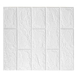 3D Wallpaper Self Adhesive Waterproof Cuttable Odorless Faux Brick Wall Panel for Living Room Bedroom White 10pcs - Top-Down View