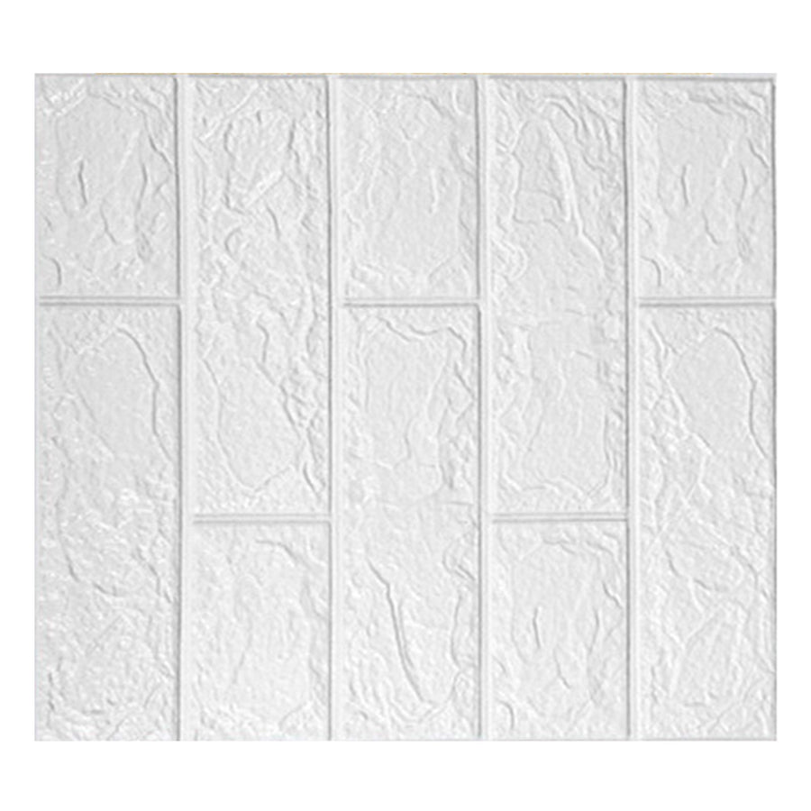 3D Wallpaper Self Adhesive Waterproof Cuttable Odorless Faux Brick Wall Panel for Living Room Bedroom White 10pcs