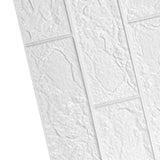 3D Wallpaper Self Adhesive Waterproof Cuttable Odorless Faux Brick Wall Panel for Living Room Bedroom White 10pcs