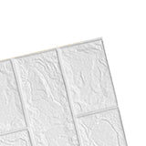 3D Wallpaper Self Adhesive Waterproof Cuttable Odorless Faux Brick Wall Panel for Living Room Bedroom White 10pcs - Extra Image