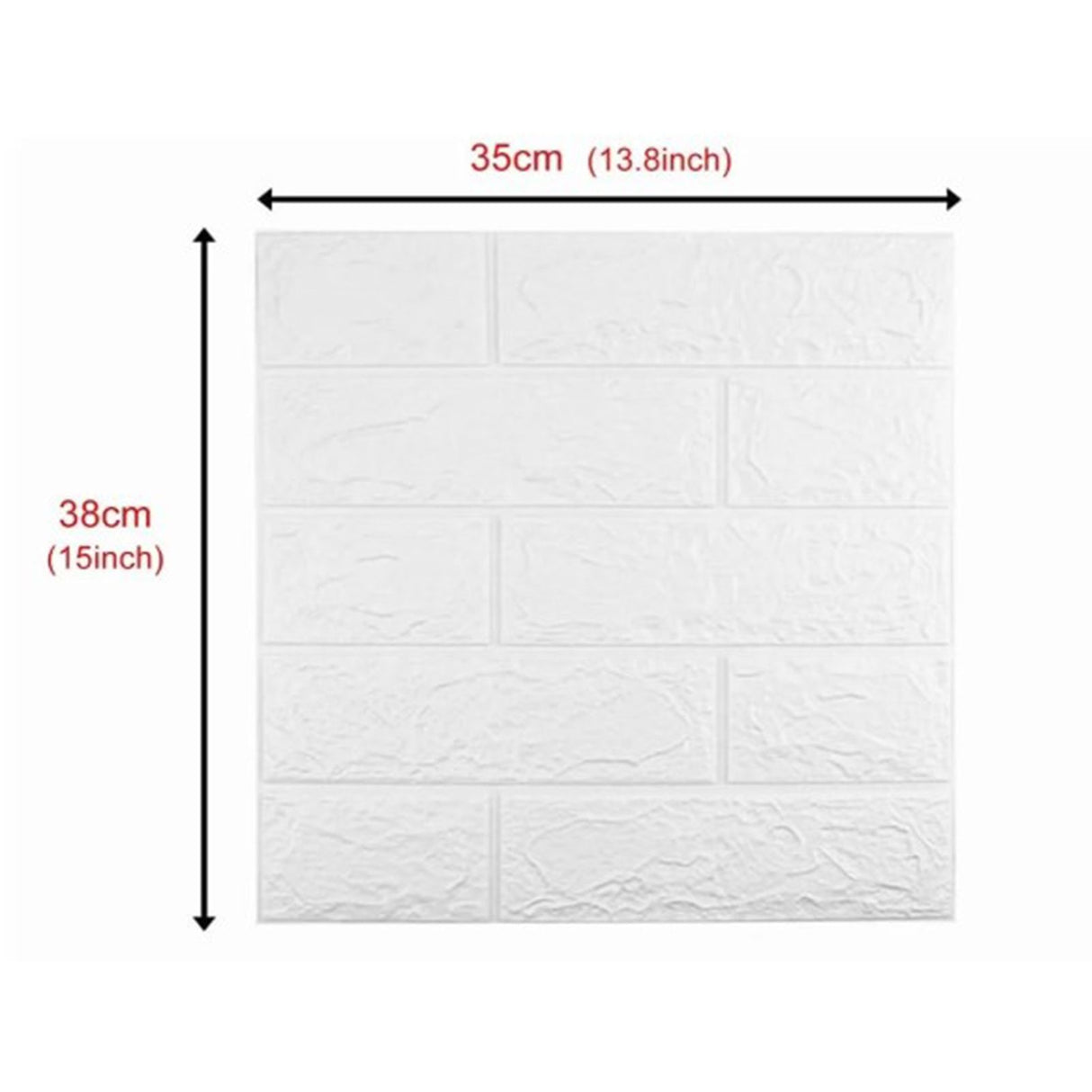 3D Wallpaper Self Adhesive Waterproof Cuttable Odorless Faux Brick Wall Panel for Living Room Bedroom White 10pcs