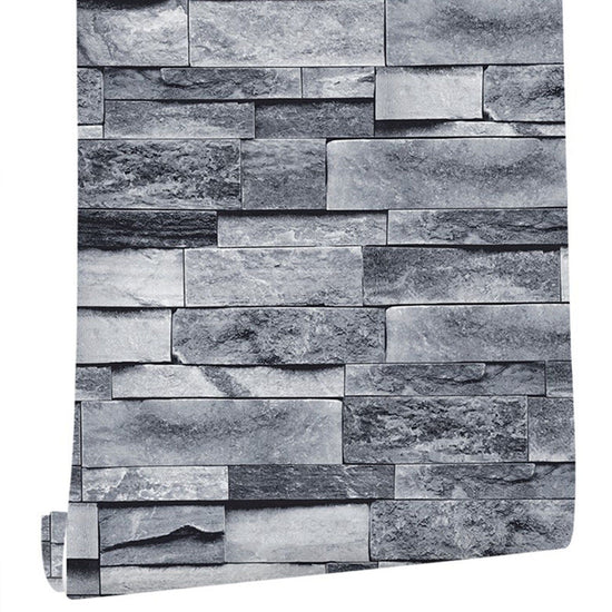 Self Adhesive Wallpaper 3D Simulation Brick Designed Thickened Paper Wall Stickers for Decoration