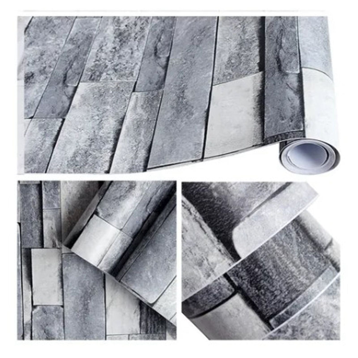 Self Adhesive Wallpaper 3D Simulation Brick Designed Thickened Paper Wall Stickers for Decoration