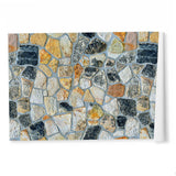 45cmx10m Simulated Stone Wallpaper Home Brick Grain Wall Sticker Colorful Rock Pattern