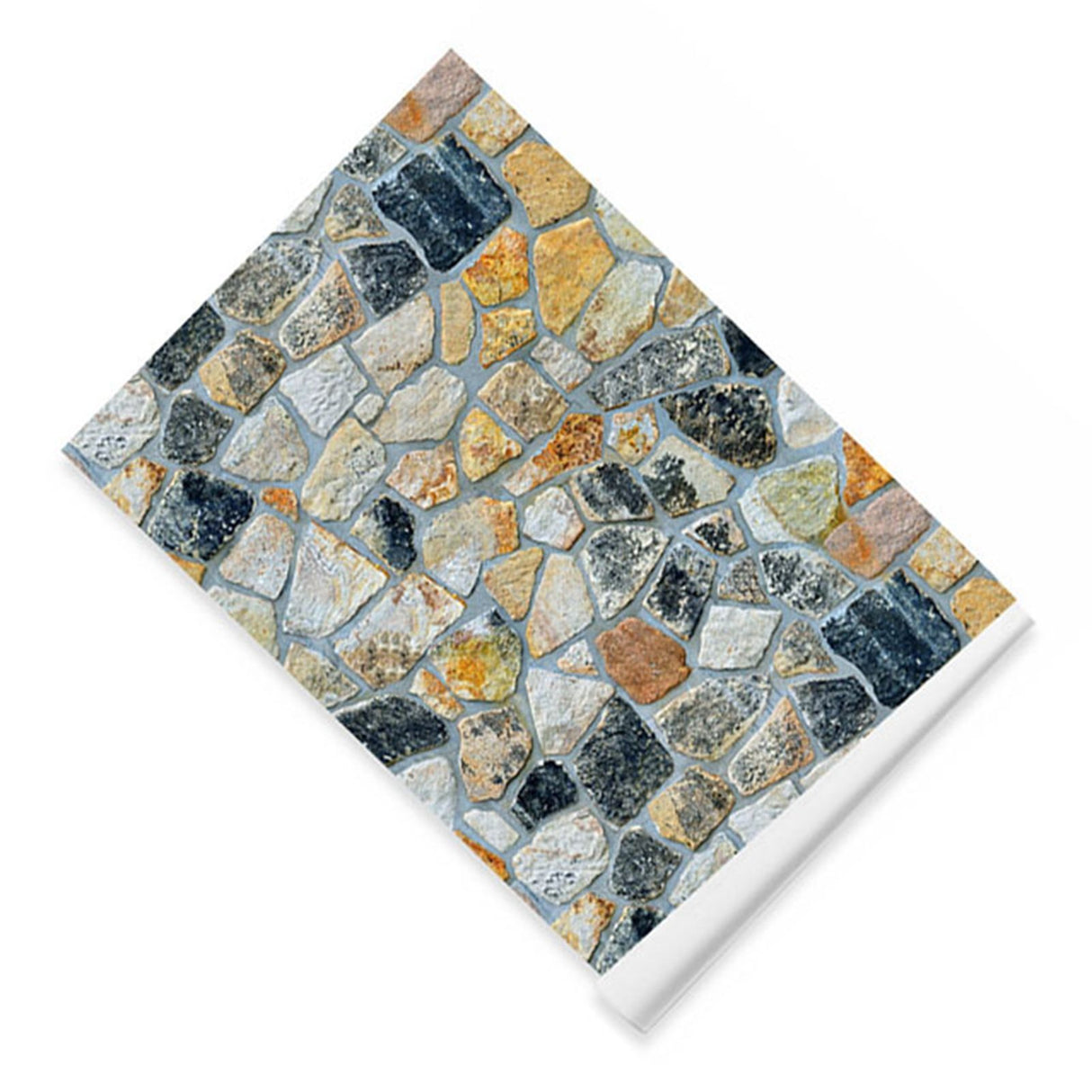 45cmx10m Simulated Stone Wallpaper Home Brick Grain Wall Sticker Colorful Rock Pattern