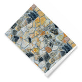 45cmx10m Simulated Stone Wallpaper Home Brick Grain Wall Sticker Colorful Rock Pattern