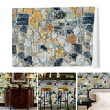 45cmx10m Simulated Stone Wallpaper Home Brick Grain Wall Sticker Colorful Rock Pattern
