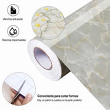 Kitchen Self Adhesive Film Marble Grain Waterproof High Temperature Resistance Home Decoration Wallpaper for Kitchen