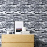 6m/19.69ft Wallpaper Vintage Brick Self Adhesive Peel and Stick 3D Wall Sticker for Home Restaurant - 45-Degree Angle