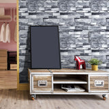 6m/19.69ft Wallpaper Vintage Brick Self Adhesive Peel and Stick 3D Wall Sticker for Home Restaurant - Extra Image