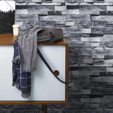 6m/19.69ft Wallpaper Vintage Brick Self Adhesive Peel and Stick 3D Wall Sticker for Home Restaurant