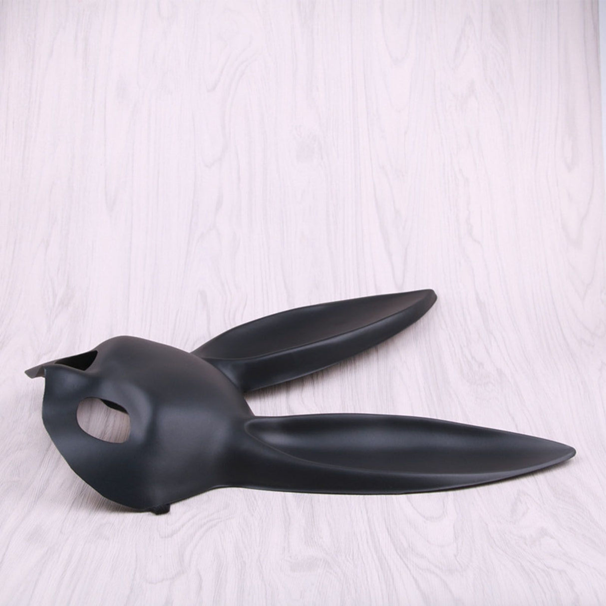 Rabbit Ears Mask Half Face Environmental Protection PVC Masquerade Mask for Parties Costume Matte Black