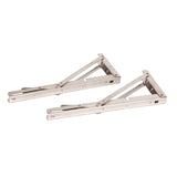 Triangular Folding Angle Bracket Thickened Stainless Steel L Shaped Folding Angle Support for Kitchen Bedroom - Rear View