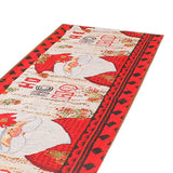 Christmas Table Runner Flag Printing Wear Dirt Resistant Xmas Christmas Table Flag for Christmas Table Cloth Decoration Santa Model
