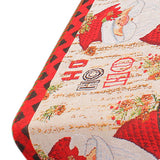 Christmas Table Runner Flag Printing Wear Dirt Resistant Xmas Christmas Table Flag for Christmas Table Cloth Decoration Santa Model