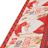 Christmas Table Runner Flag Printing Wear Dirt Resistant Xmas Christmas Table Flag for Christmas Table Cloth Decoration Santa Model