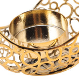 Romantic Moon Candlestick Iron Hollowed Candle Holder for Weddings Christmas Decoration Dining Coffee Table Gold