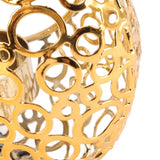 Romantic Moon Candlestick Iron Hollowed Candle Holder for Weddings Christmas Decoration Dining Coffee Table Gold
