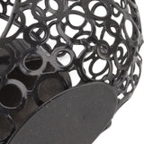 Romantic Moon Candlestick Iron Hollowed Candle Holder for Weddings Christmas Decoration Dining Coffee Table Black