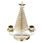 Candlestick Ornaments European Metal Christmas Tree Shape Wax Candle Holder Home Decoration Double Holder Gold