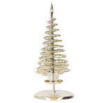 Candlestick Ornaments European Metal Christmas Tree Shape Wax Candle Holder Home Decoration Double Holder Gold
