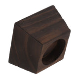 Candle Holder Trapezoid Wood Retro Table Decoration Ornament for Christmas Day Wedding Black Wood