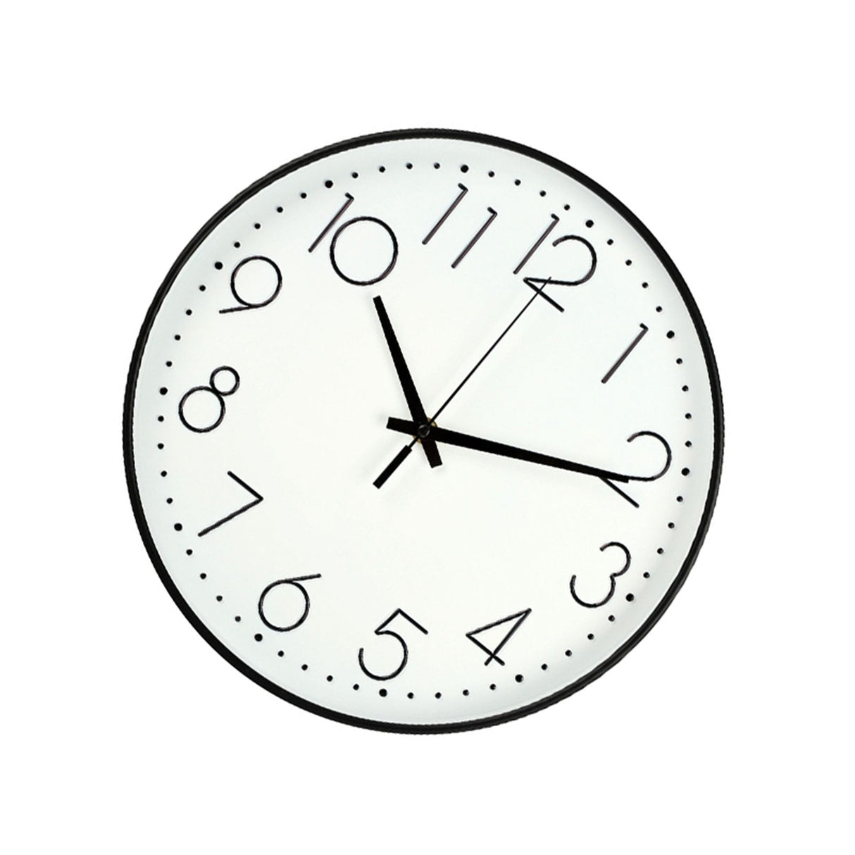 8 Inch Silent Wall Clock Non Ticking Decorative Easy to Read Round Wall Clock for Home Livingroom Black Frame White Bootom Black Word