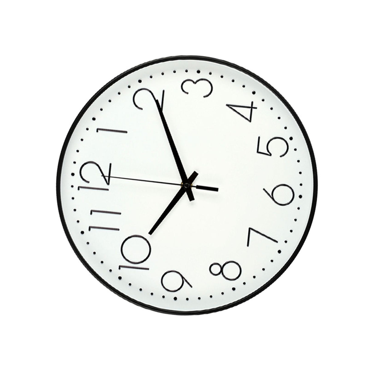 8 Inch Silent Wall Clock Non Ticking Decorative Easy to Read Round Wall Clock for Home Livingroom Black Frame White Bootom Black Word