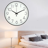 8 Inch Silent Wall Clock Non Ticking Decorative Easy to Read Round Wall Clock for Home Livingroom Black Frame White Bootom Black Word - Extra Image