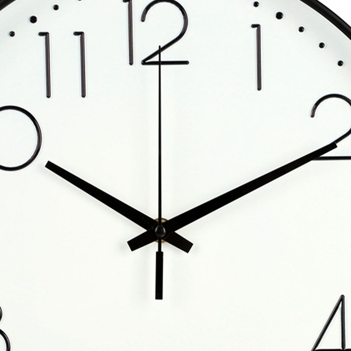 8 Inch Silent Wall Clock Non Ticking Decorative Easy to Read Round Wall Clock for Home Livingroom Black Frame White Bootom Black Word