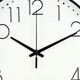 8 Inch Silent Wall Clock Non Ticking Decorative Easy to Read Round Wall Clock for Home Livingroom Black Frame White Bootom Black Word