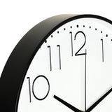 8 Inch Silent Wall Clock Non Ticking Decorative Easy to Read Round Wall Clock for Home Livingroom Black Frame White Bootom Black Word - Extra Image