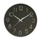 8 Inch Silent Wall Clock Non Ticking Decorative Easy to Read Round Wall Clock for Home Livingroom White Frame Black Bootom White Word