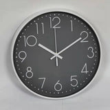 8 Inch Silent Wall Clock Non Ticking Decorative Easy to Read Round Wall Clock for Home Livingroom White Frame Black Bootom White Word
