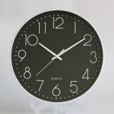 8 Inch Silent Wall Clock Non Ticking Decorative Easy to Read Round Wall Clock for Home Livingroom White Frame Black Bootom White Word